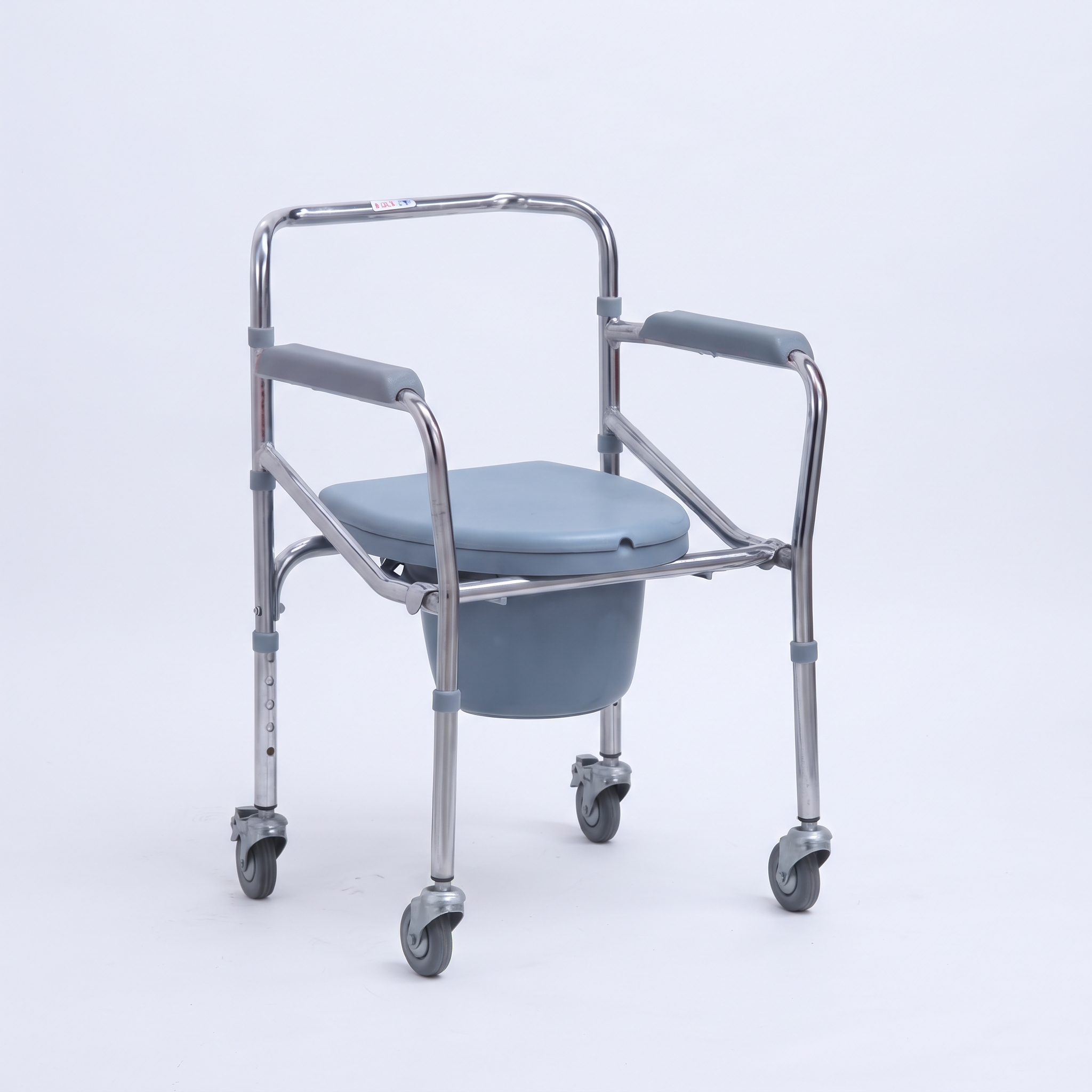 NSL696 Commode Wheelchair – Foldable Aluminum Frame | 100 kg